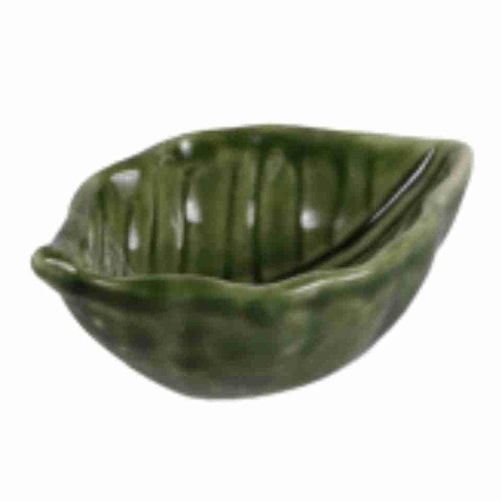 Mini Bowl Verde Folha 6x10x2,5cm Arte Tempo