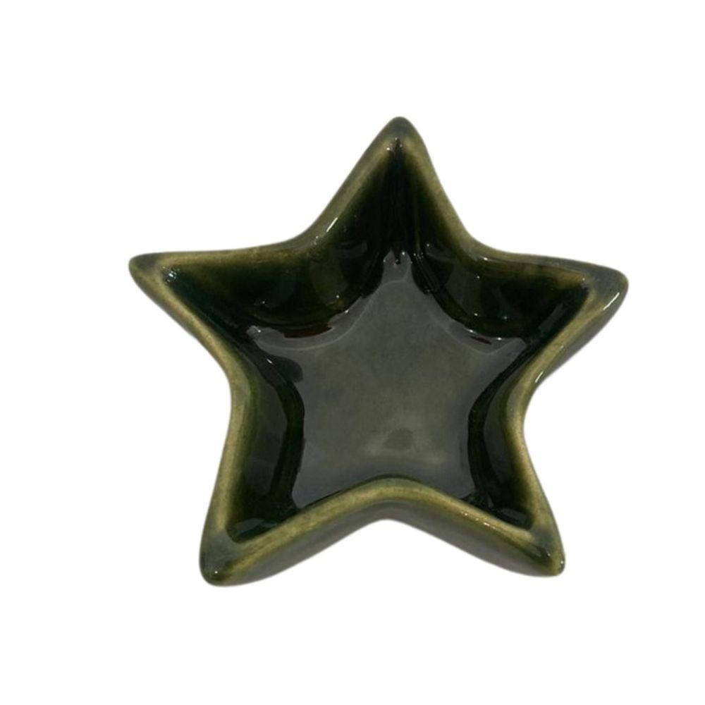 Mini Bowl Estrela  6x10x2,5cm Verde Queimado Arte Tempo