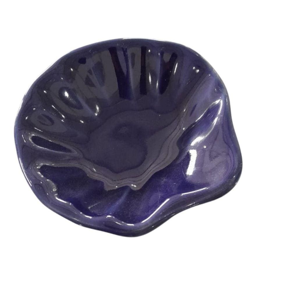 Bowl Mini Concha Azul Cobalto  9x9,5x9,5cm Arte Tepo