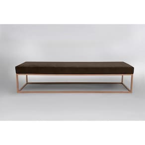 Puff para Sala de Estar Giulia 160 Cm Marrom/Dourado