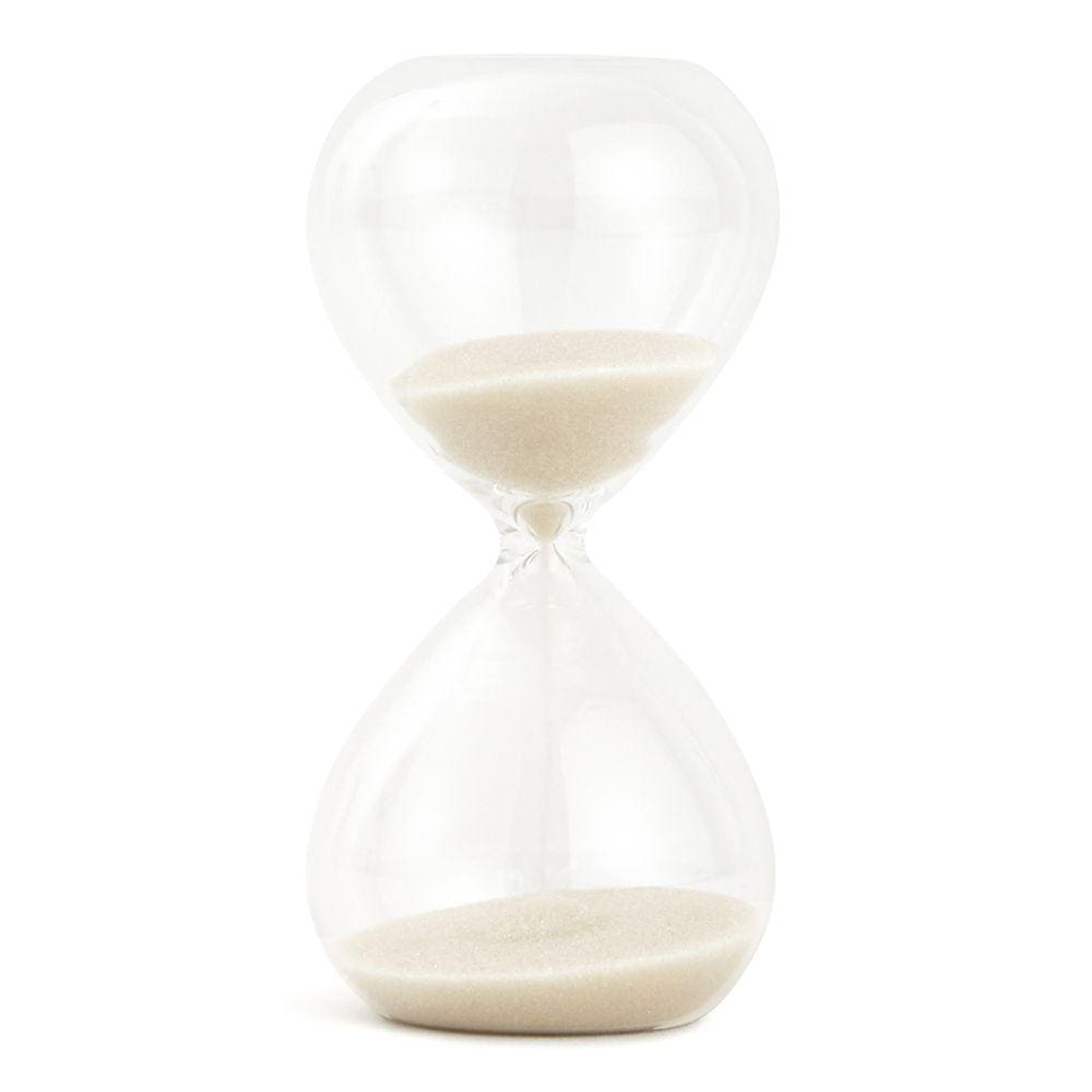 Ampulheta Decorativa em Vidro Areia Branca 5 Minutos 10cm 18336G Mart