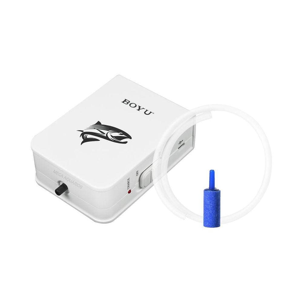 Compressor Ar Recarregavel Boyu D-300 Aquário Queda Luz