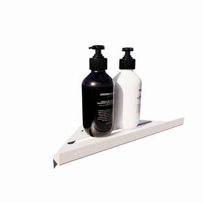 Porta Canto Parede Banheiro Shampoo Sabonete Suporte Branco