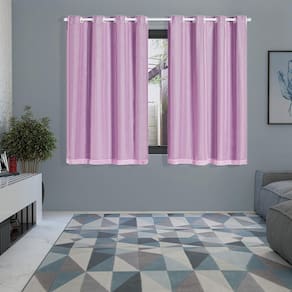 Cortina Blackout Voil 2,00 X 1,40 Sala Quarto Blecaute Rosa