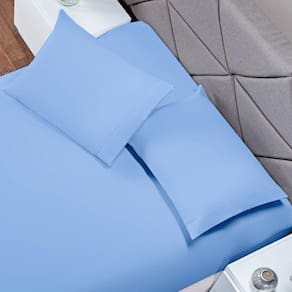 Kit 10 Fronhas 70 X 50 Soft Capa Travesseiro Envelope Azul