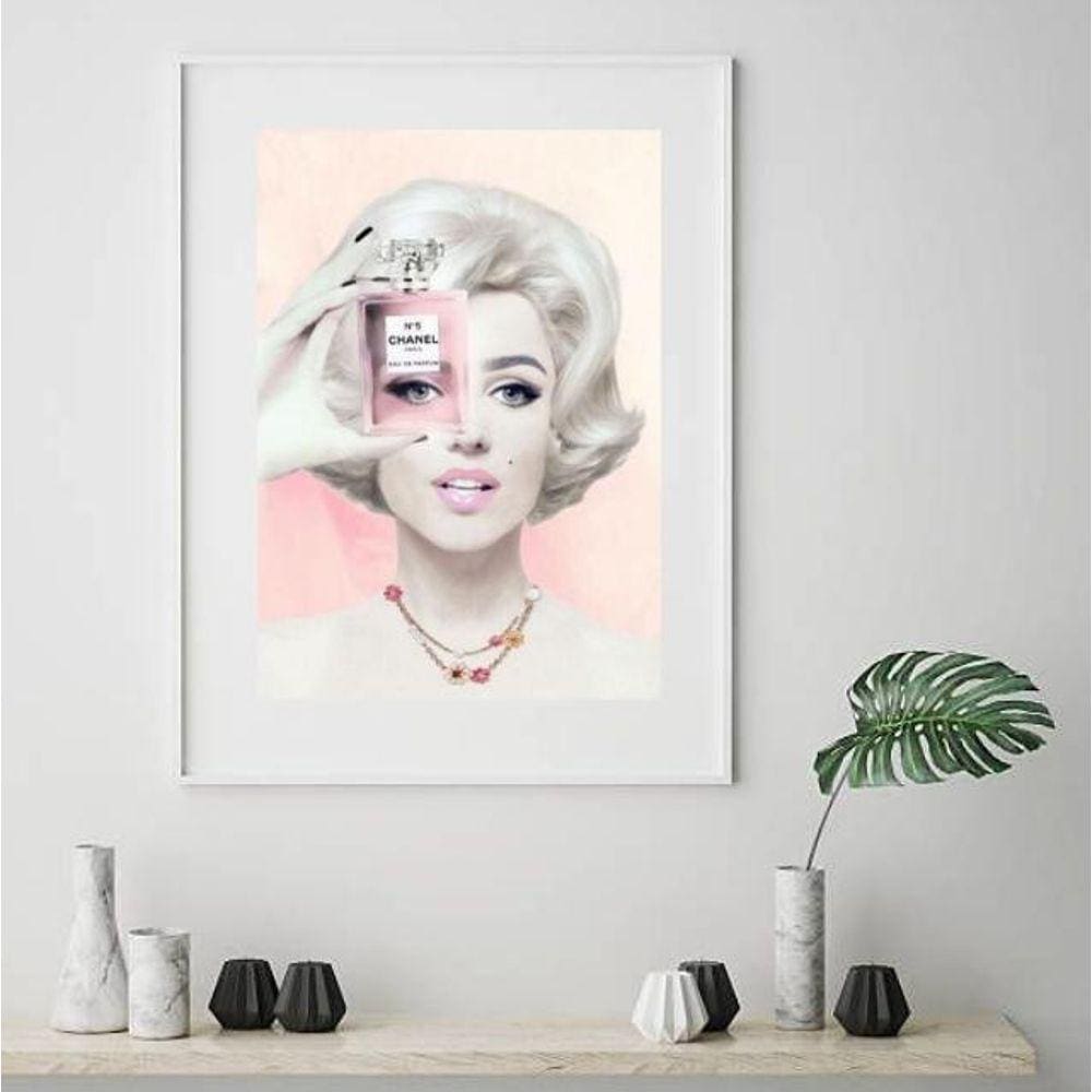 Quadro Marilyn Monroe - Perfume - 60X48Cm