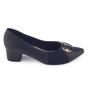 Sapato Scarpin Usaflex MM0503001 black salto bloco social