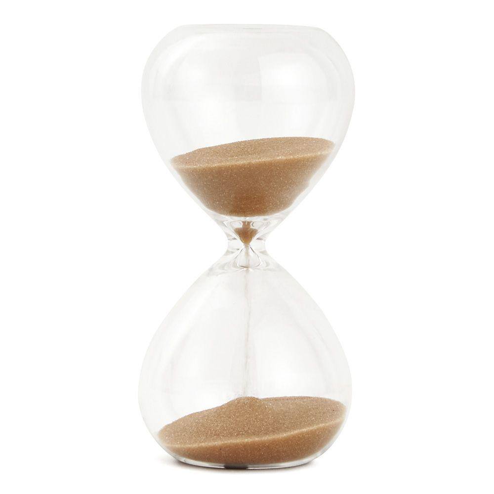 Ampulheta Decorativa em Vidro Areia Marrom 5 Minutos 10cm 18743G Mart