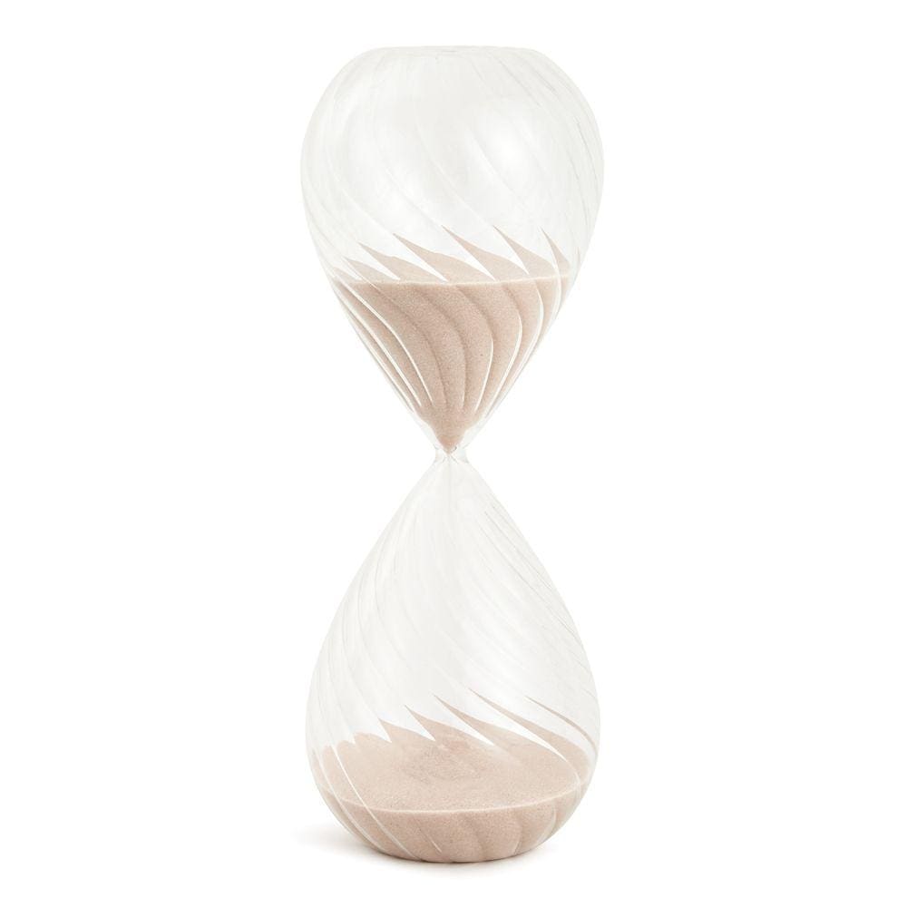 Ampulheta Decorativa em Vidro Areia Bege 90 Minutos 30cm 18730 Mart