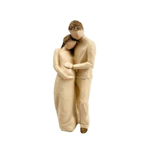 Estátua Família Casal Grávida Nude 21X8X8Cm Enfeite