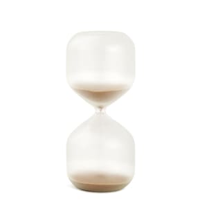 Ampulheta Decorativa em Vidro Fosco Areia Marrom 15 Minutos 15cm 18335 Mart