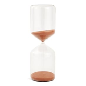 Ampulheta Decorativa em Vidro Areia Salmão 24cm 60 Minutos 18321 Mart