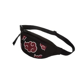 Pochete Naruto Akatsuki 13x36x4cm - Alça Regulável - Preto