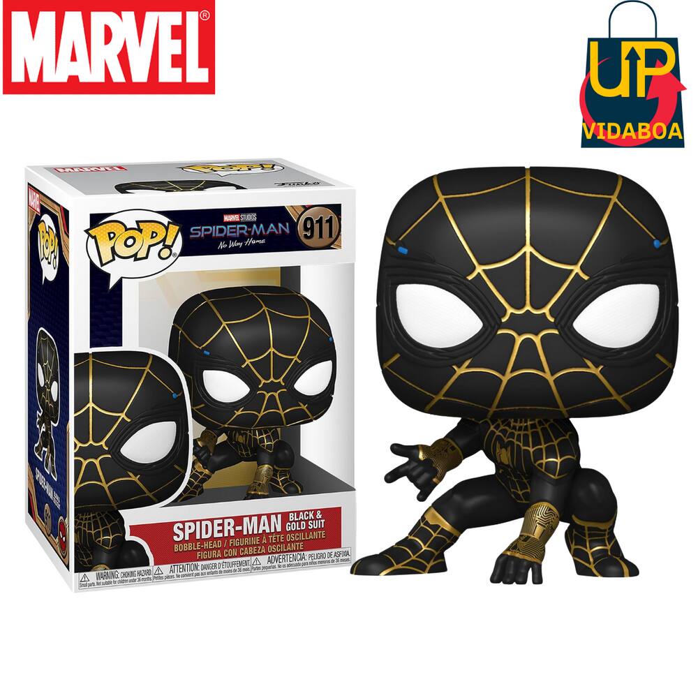 Funko Pop! Marvel Spider Man No Way Home Spider-Man Black & Gold Suit 911