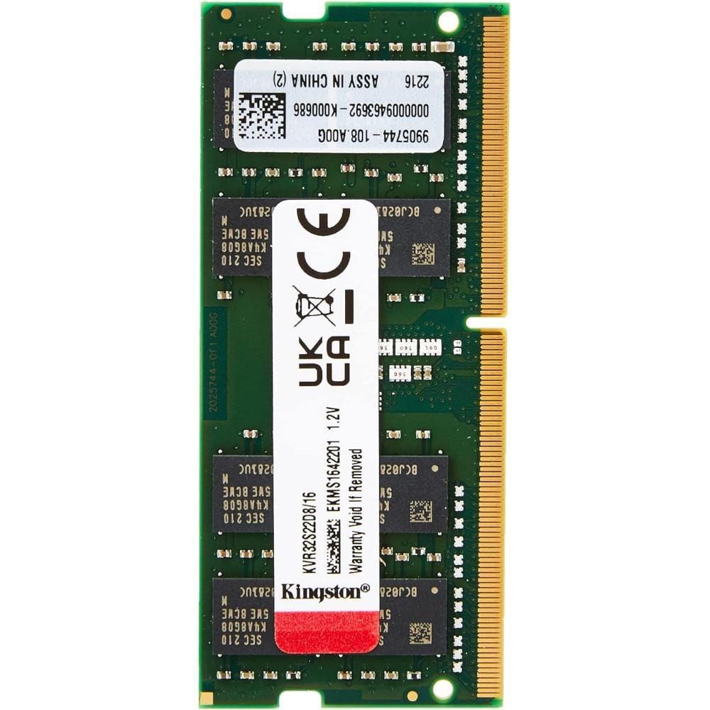 Memória DDR4 16GB 3200MHz para Notebook Kingston Value RAM, KVR32S22D8/16