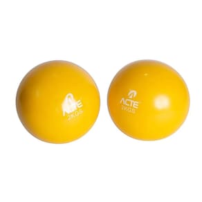 Par De Bolas Tonificadoras de 2Kg Amarela T56 - Acte