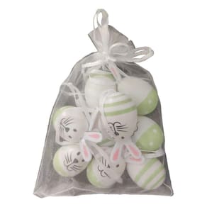 Ovinhos de Páscoa Coelhinhos de Plástico - 9 Unidades