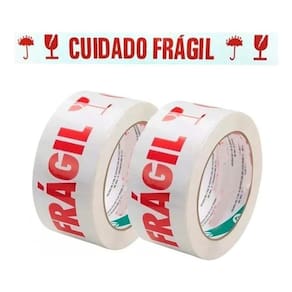 Kit Fita Adesiva 5Pcs Cuidado Frágil 48Mmx50M Larga Embalage