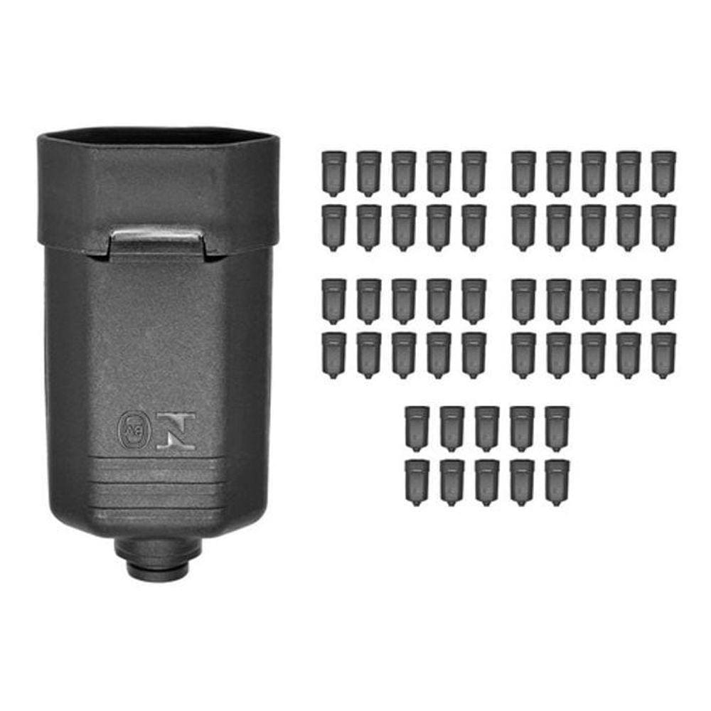 Kit 50 Tomada De Extensão 10A Plug Pino 2P Preto Margirius