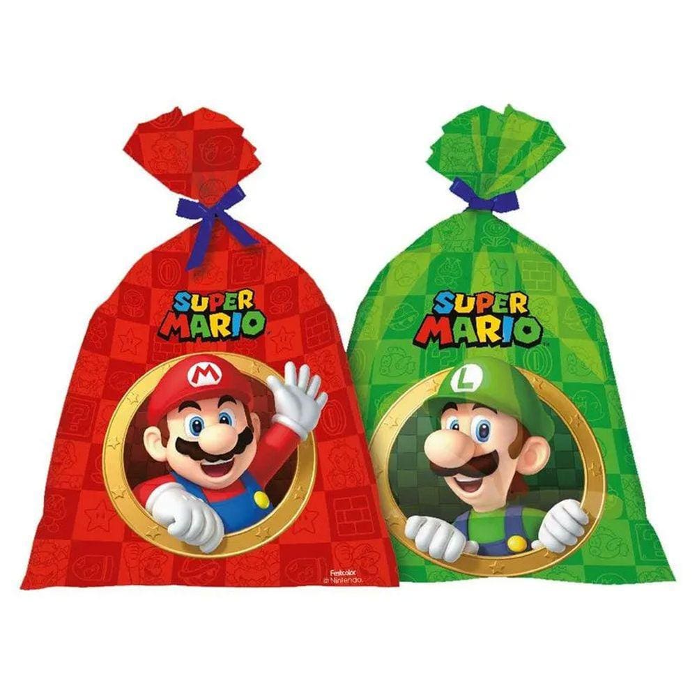 Sacola Surpresa Super Mário 14cmx25cm - 08 unidades