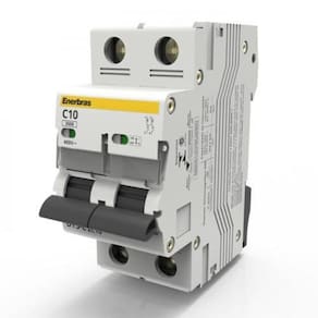 Disjuntor Bipolar Curva C 10A Din - Enerbras