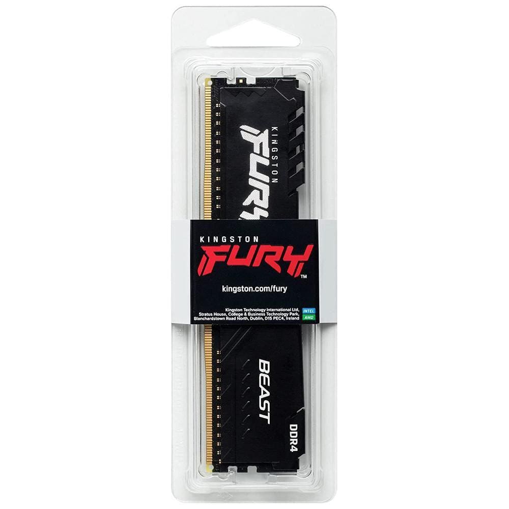 Memória 16GB DDR4 3200MHz, Kingston Fury Beast para desktop/gamers, KF432C16BB/16