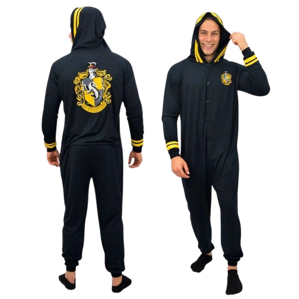 Harry Potter Macacão Kigurumi Lufa-Lufa Verão Oficial Warner Bros
