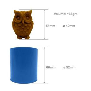 1 Molde Vela 3D Em Silicone Em Forma Coruja, Decoração Casa,