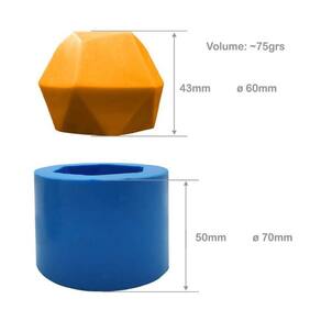 1 Molde Vela Forma Silicone Concreto Biscuit Aromatizante