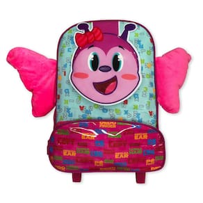 Mochila Infantil Escolar Borboleta Rodinha Grande Rosa