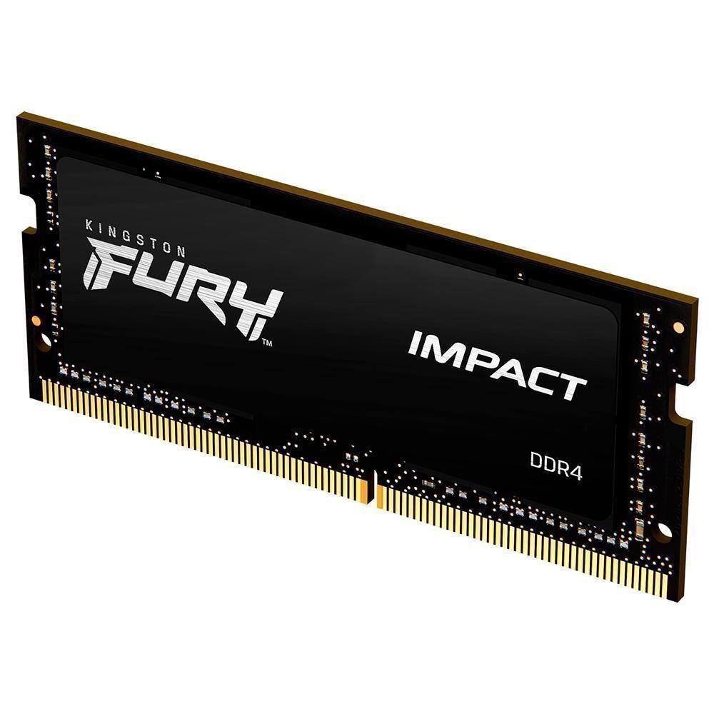 Memória 16GB DDR4 3200MHz, Kingston Fury Impact para Notebook/Gamers, KF432S20IB/16