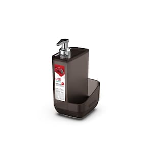 Dispenser Para Detergente Com Porta Esponja Suporte Organizador de Pia Cozinha Limpeza Ordene Preto