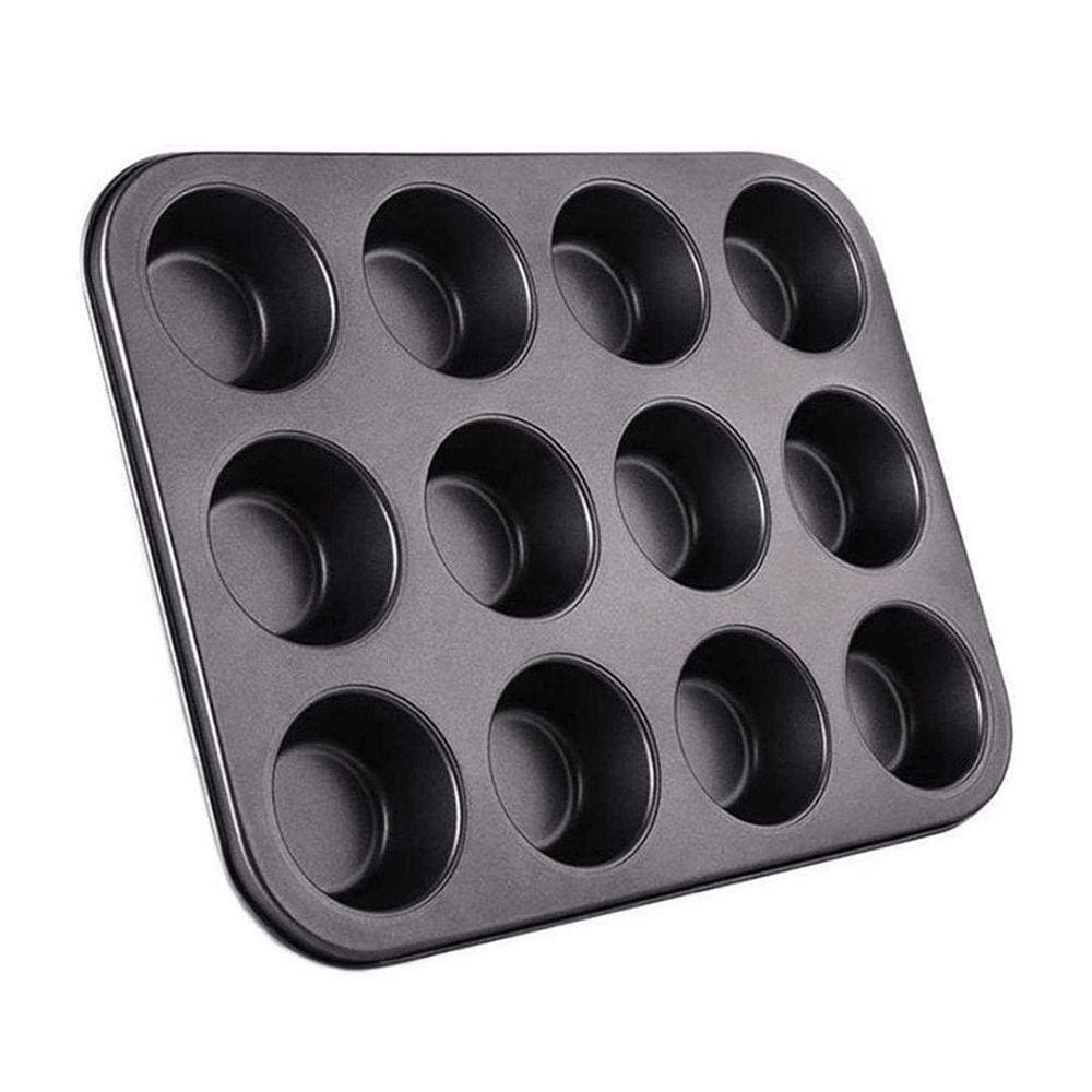 Forma Antiaderente Para Cupcake 12 Cavidades Aço Carbono Teflon - Quality House