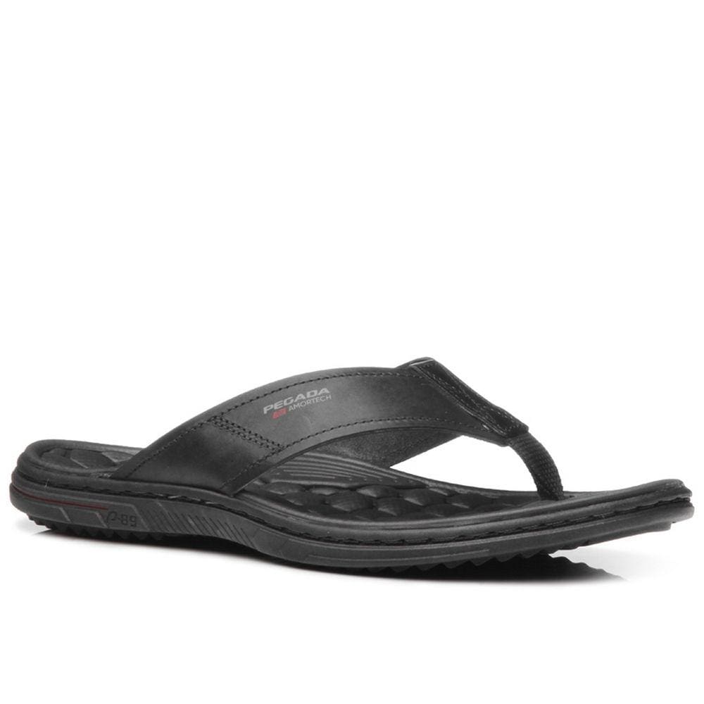 Chinelo Masculino Couro Pegada Numeracao Especial  533301