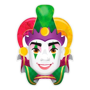 Painel de Festa Carnaval Rosto Arlequim - 32x46cm