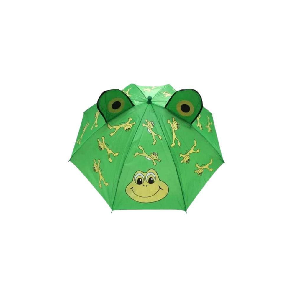 Guarda-Chuva Infantil Bichinhos Automatico Apito Verde2