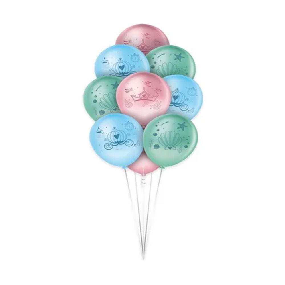 Balão Princesas da Disney - 9 Polegadas - 25 Unidades