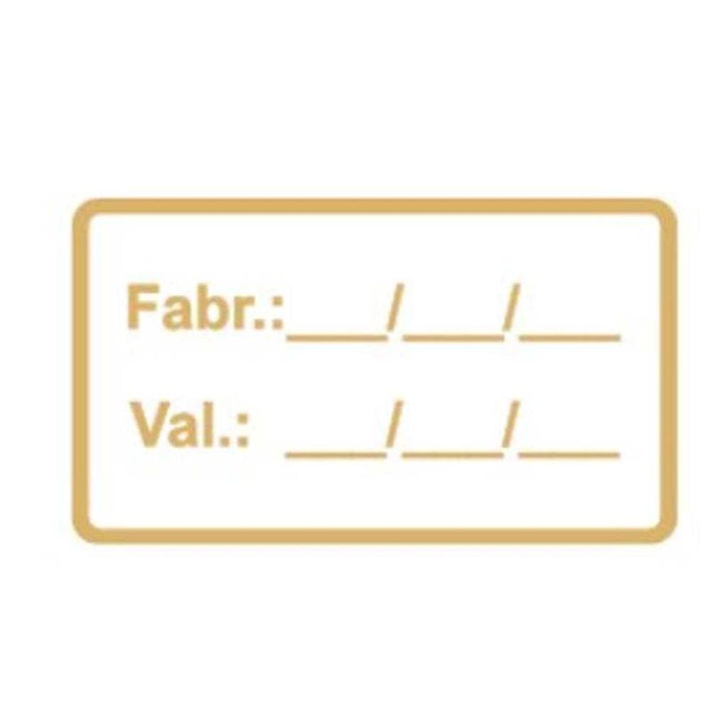 Etiqueta Decorativa Branca e Dourada - 100 Unidades