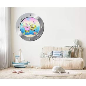 Adesivo De Parede Escotilha Bob Esponja Mod 03