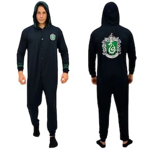 Harry Potter Sonserina Slytherin Kigurumi Macacão Pijama Roupa Fantasia Cosplay Verão Oficial Warner Bros