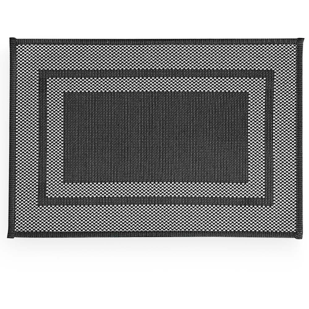 Tapete Antiderrapante Decore Multti Jacquard Black 50x70cm - Kacyumara