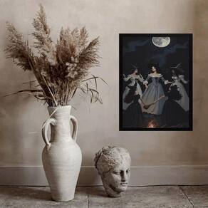 Quadro Wicca Ritual Das Bruxas 24X18Cm - Com Vidro
