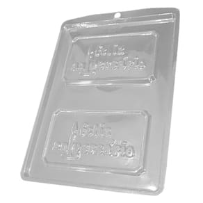 Forma de Acetato Placa Feliz Aniversário