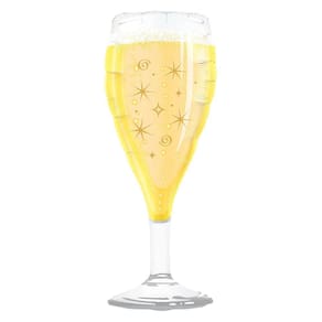 Balão Metalizado Taça Champanhe Dourado - 39 Polegadas