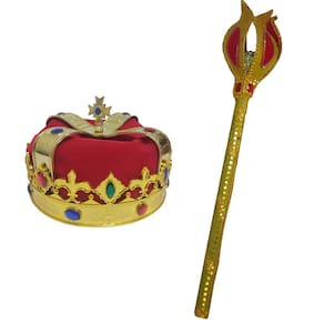 Kit Fantasia Rei Luxo com Cetro e Coroa