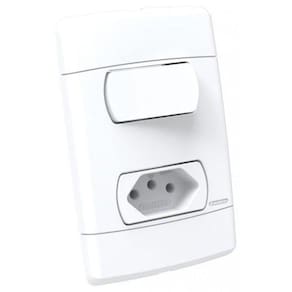 Cj Simples + Tomada 10A 4X2 - Enerbras Neo Sottile Branco