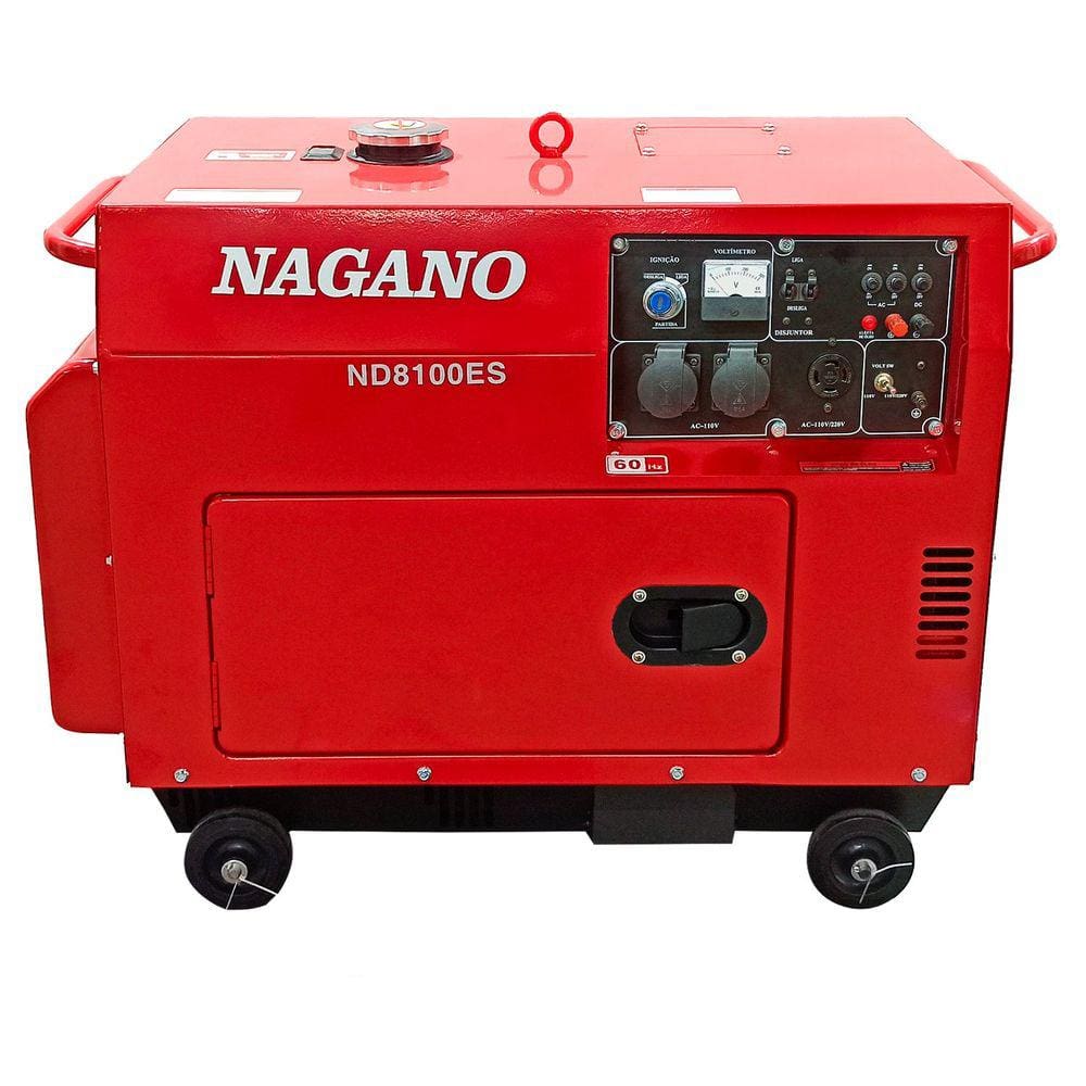 Gerador de Energia a Diesel 8kva Monofásico 110v/220v Silenciado Partida Elétrica