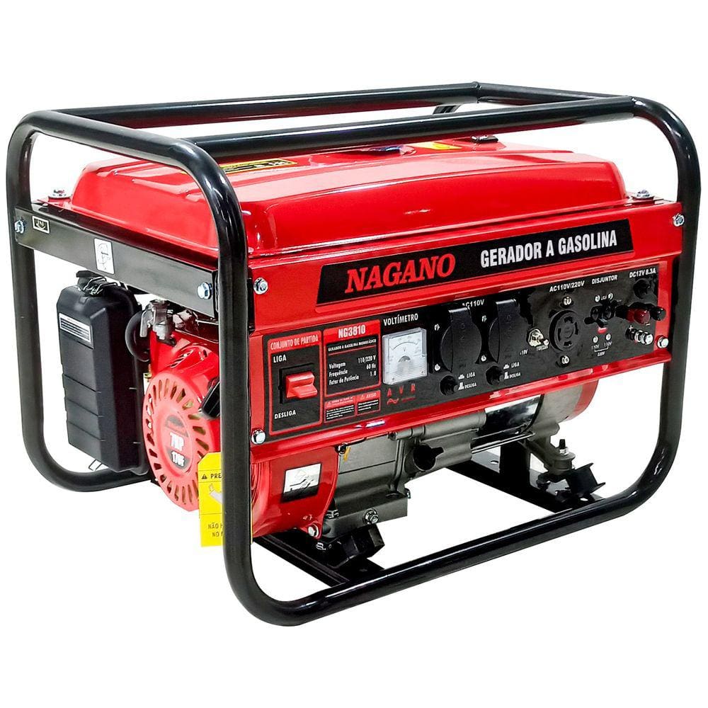 Gerador de Energia a Gasolina 3.6 KVA Monofásico 110v/220v 7hp