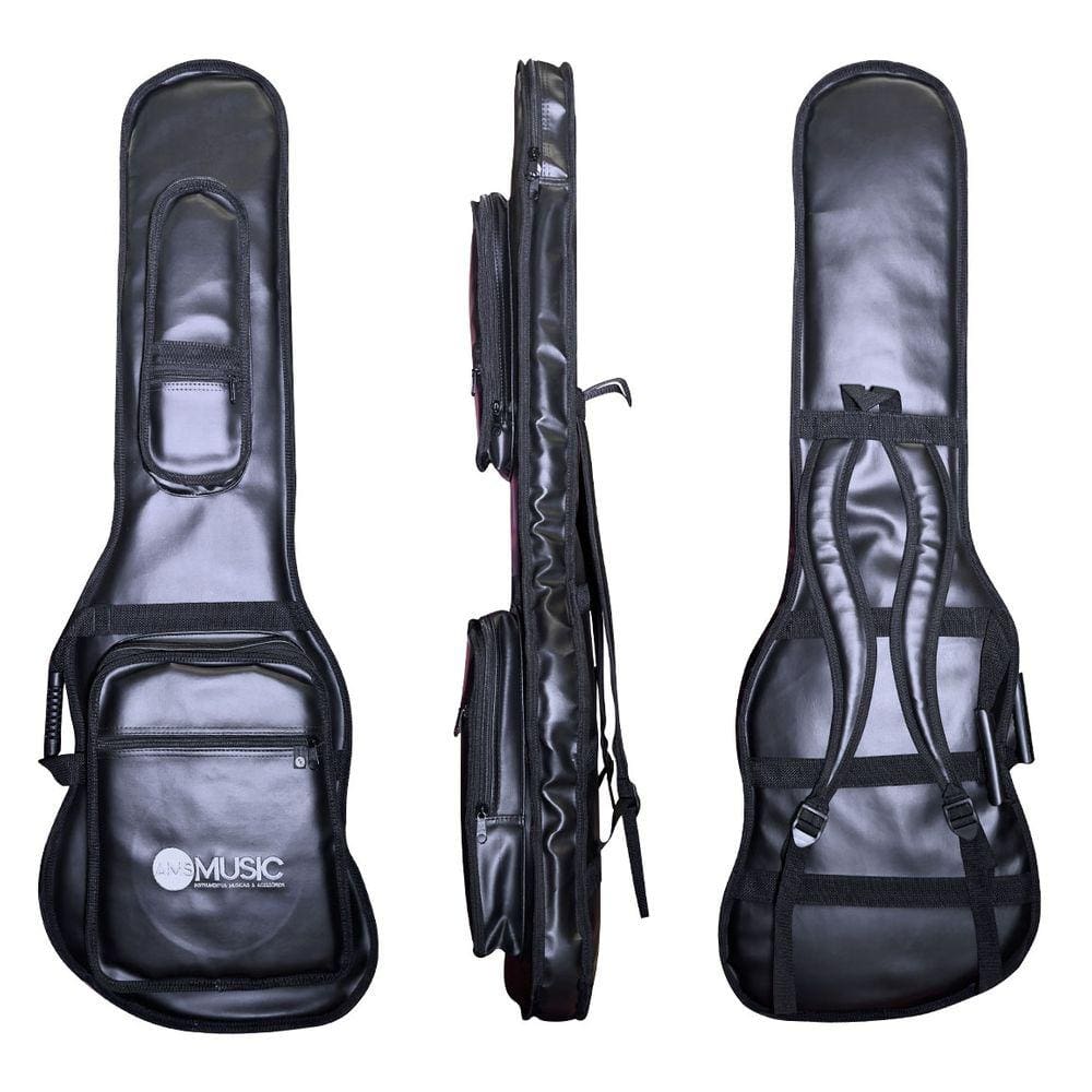 CAPA P/ BAIXO PREMIUM COURO "AMS" PRETO