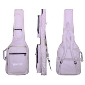 CAPA P/ GUITARRA PREMIUM COURO "AMS" BEGE